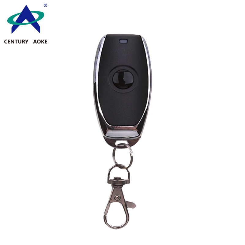 Metal frame Mini 315MHz/433MHz one button RF remote control with keychain