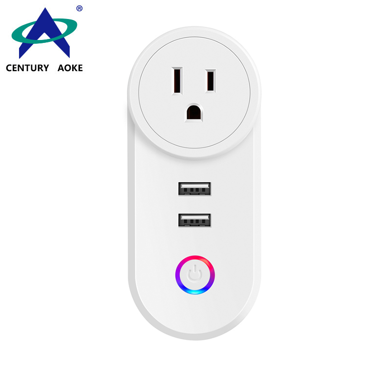 US Smart Socket 110V~240V 10A WIFI 2.4GHz APP Control (Android&IOS) Amazon Echo Google Home IFTTT Residential Smart Outlet AK-P21W-04F