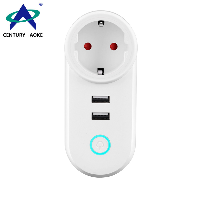 EU Smart Socket 110V~240V 10A WIFI 2.4GHz APP Control (Android&IOS) Amazon Echo Google Home IFTTT Residential Plug Socket AK-P11W-04F
