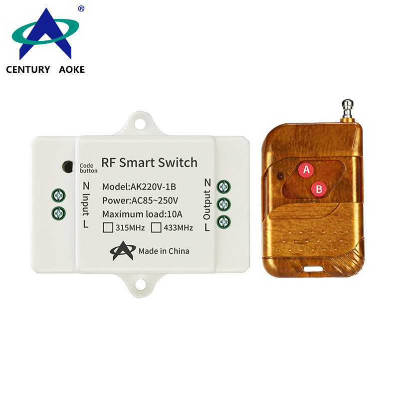 AC85~240V 1 Channels Lighting Control Home Irrigation Adjustable Mode Delay Universal RF Remote Control Switch Set