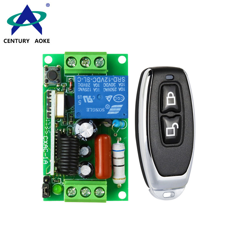 AC180-240V 1 CH Lighting Control Barriers Electric Doors Security Universal RF Remote Control Switch Set