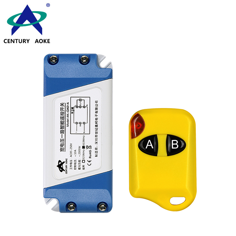 AC85~250V 1 CH 315/433MHz Universal Lamp Lighting Billboard Electric Door Wireless Remote Controller Switch Set