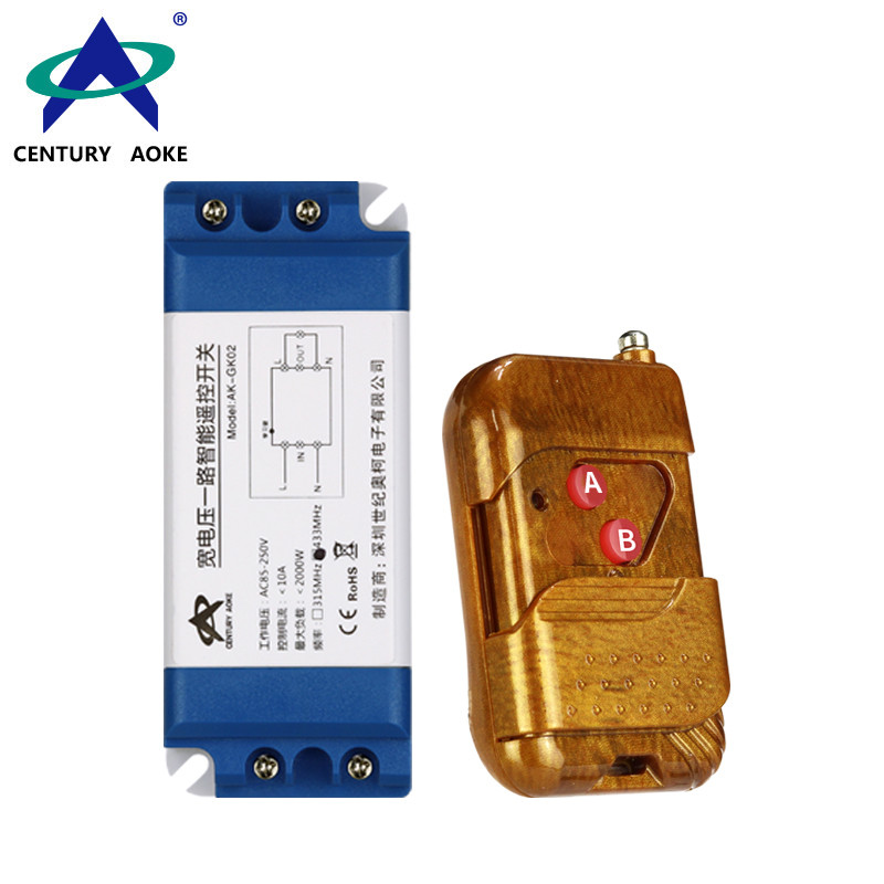 AC85~250V 1 CH 315/433MHz Universal Lamp Lighting Billboard Electric Door Wireless Remote Controller Switch Set
