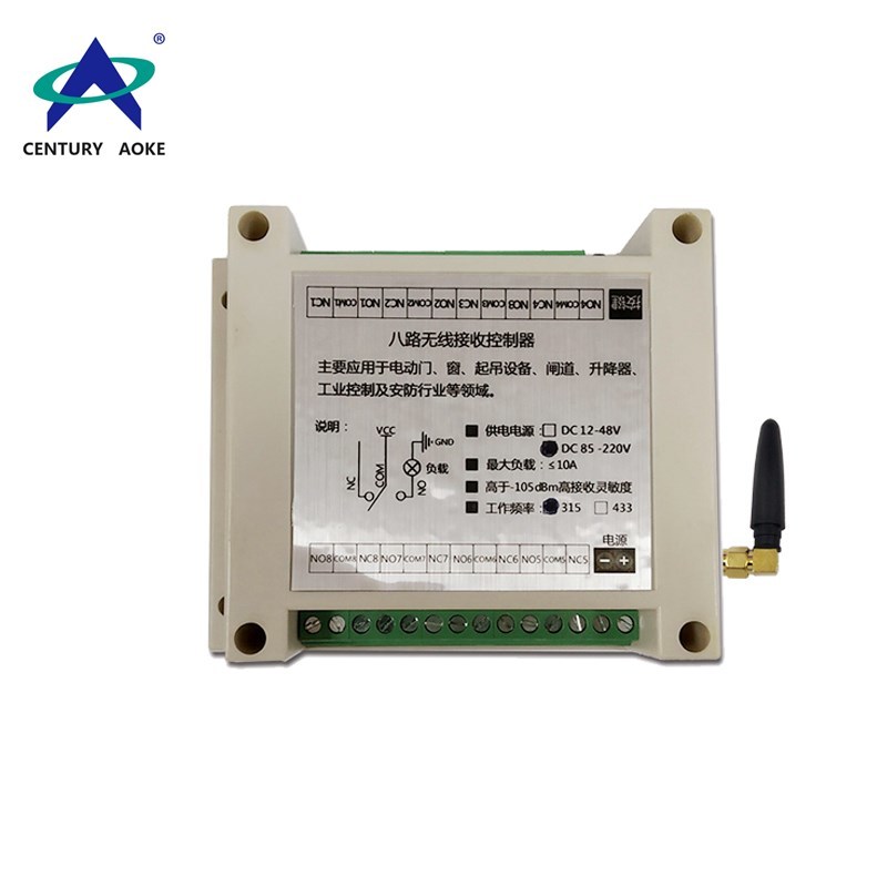 AC 85 V-265 V 8 channels 315 Mhz/433 Mhz high power industrial wireless remote control