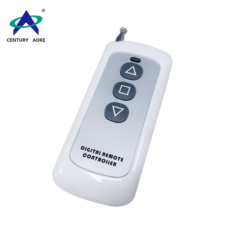 White plastic shell 1000 meters three buttons 315Mhz/433Mhz wireless remote control